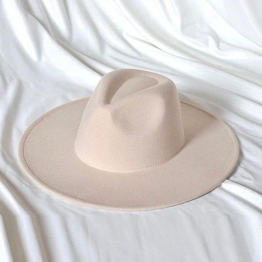 X-Large Wide Stiff Brim Fedora - Unisex Adjustable Cotton & Polyester Hat with 10cm Brim & 12cm Height - Sun Protection Fashion Accessory - Accessorizmee