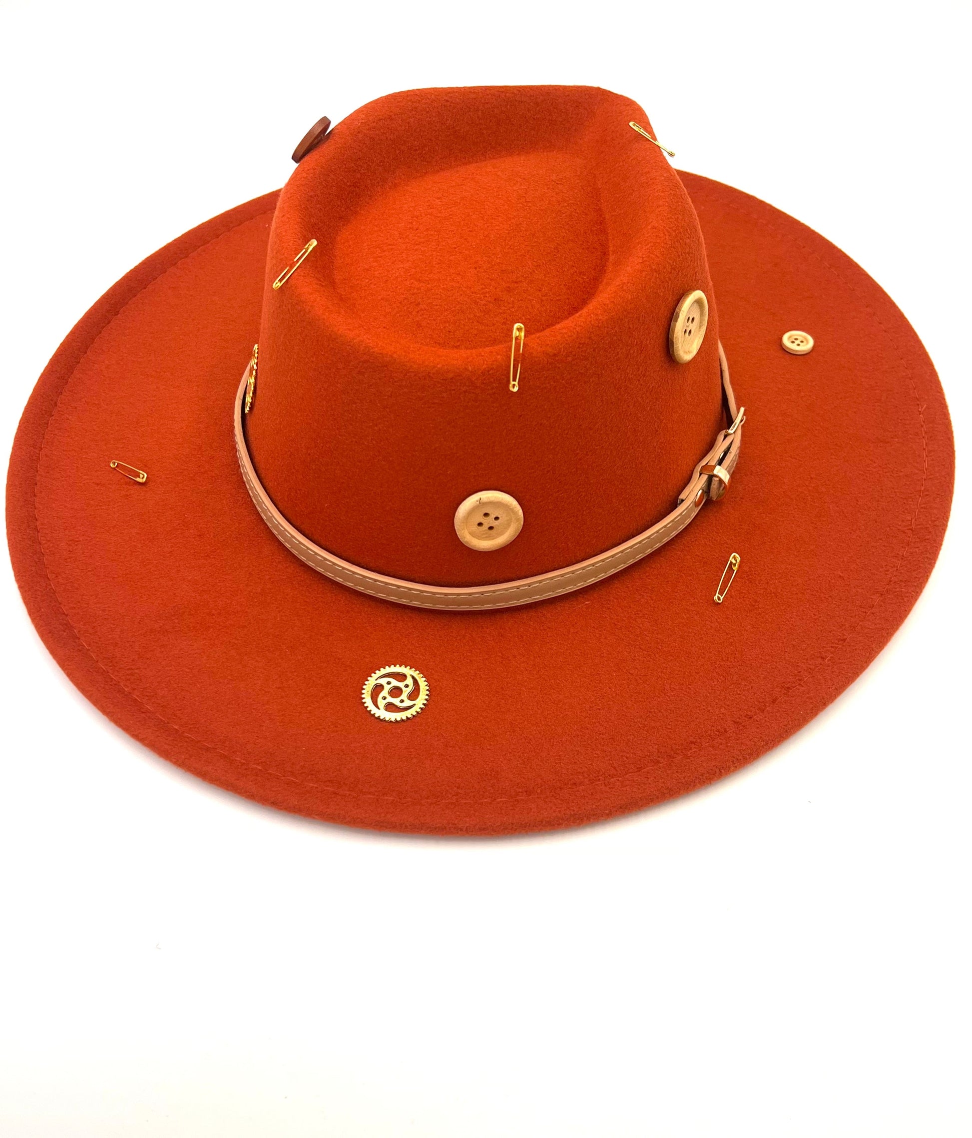 Luxury Bow Tie Fedora -Rust - Accessorizmee