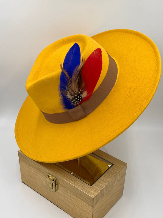 Luxury Fedora -Mustard - Accessorizmee