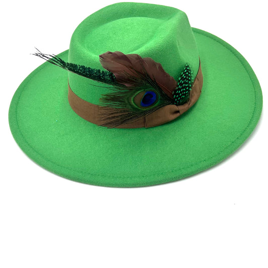 Luxury Bow Tie Hat -Peacock green - Accessorizmee