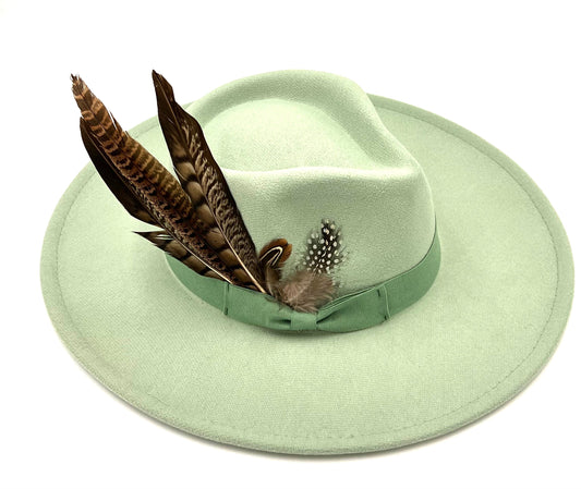 Luxury Fedora -Mint - Accessorizmee